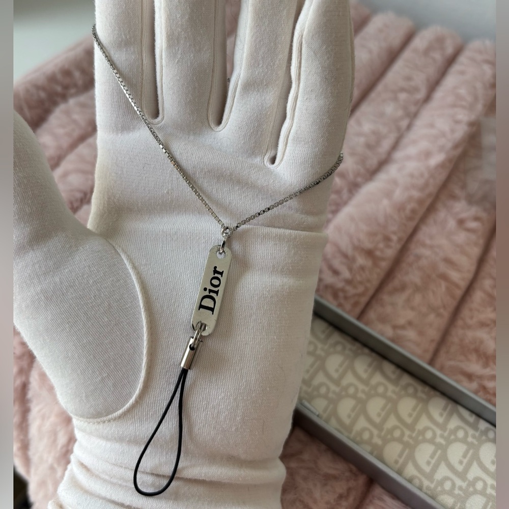 New Vintage Dior Silver Phone Charm in Christian Dior Trotter Box Mint condition